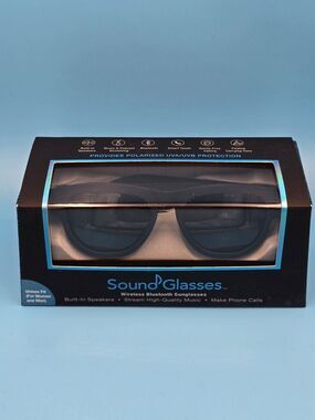 TriStar Sound Glasses Sunglasses w/ Built-In Speakers - Black - BRAND NEW IN BOX